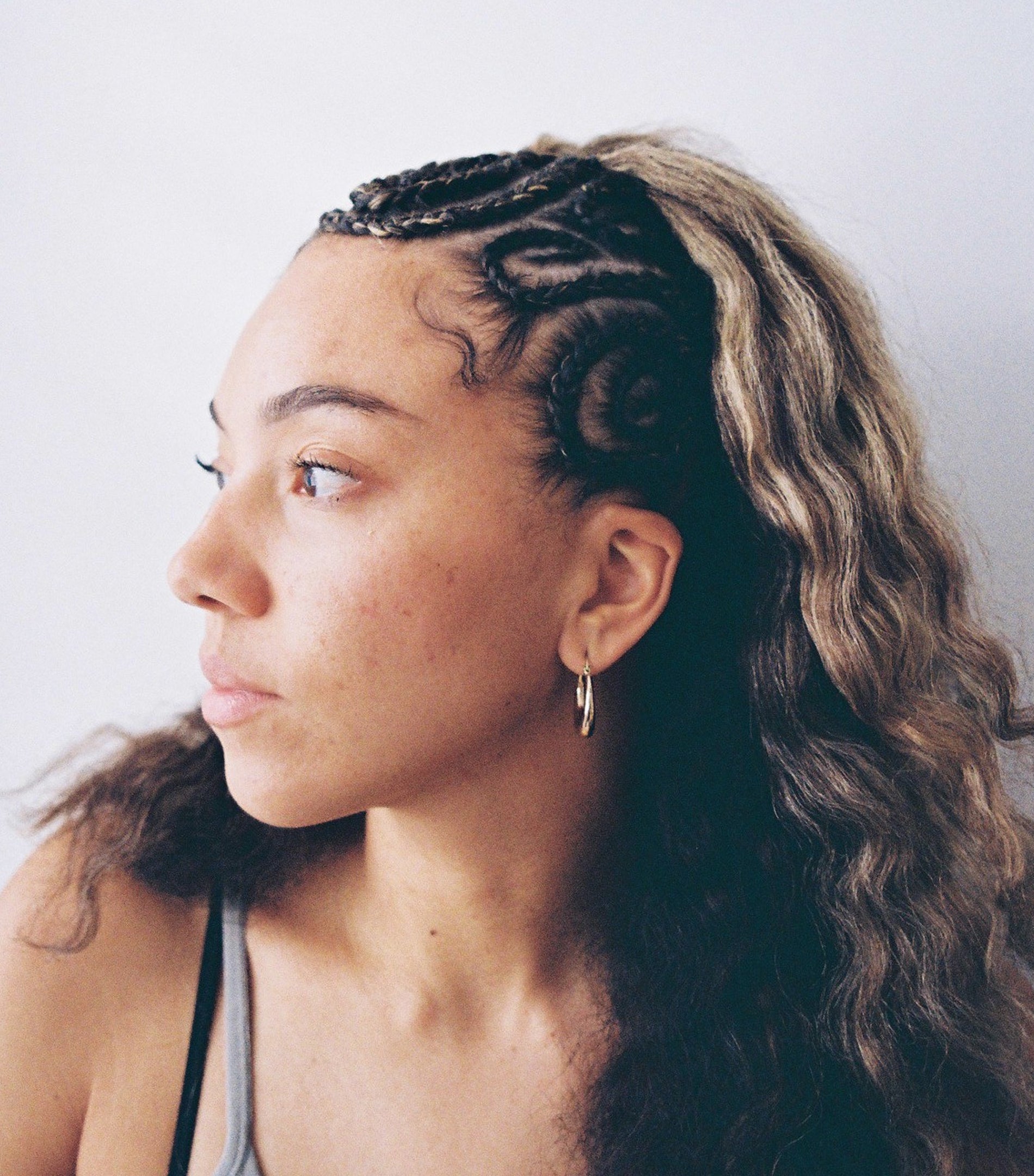 Woman with braided hair